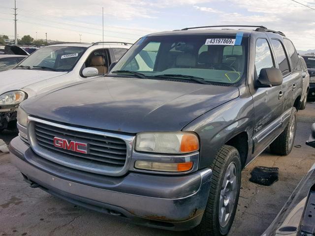 1GKEK13T5YJ128157 - 2000 GMC YUKON GRAY photo 2