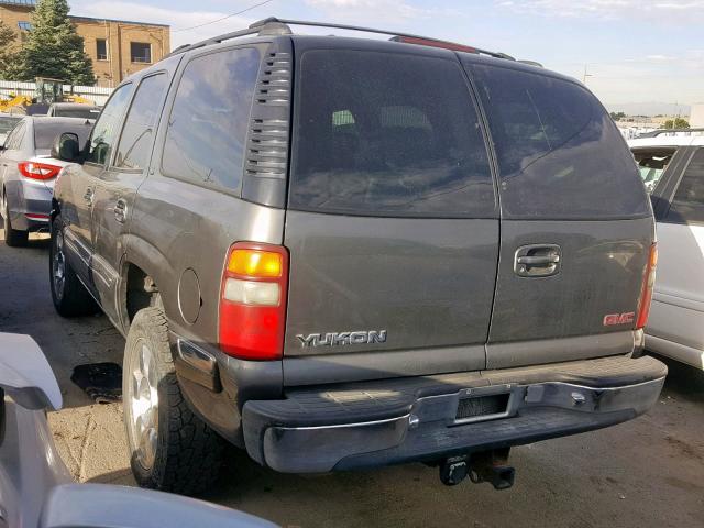 1GKEK13T5YJ128157 - 2000 GMC YUKON GRAY photo 3