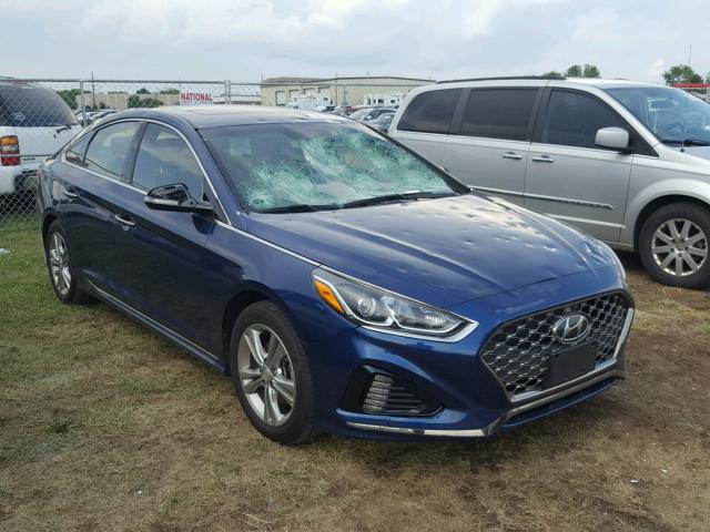 5NPE34AF3JH600121 - 2018 HYUNDAI SONATA SPO BLUE photo 1