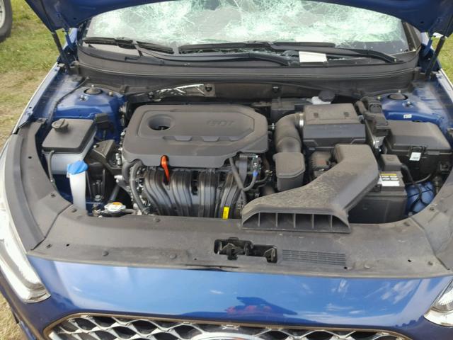 5NPE34AF3JH600121 - 2018 HYUNDAI SONATA SPO BLUE photo 7