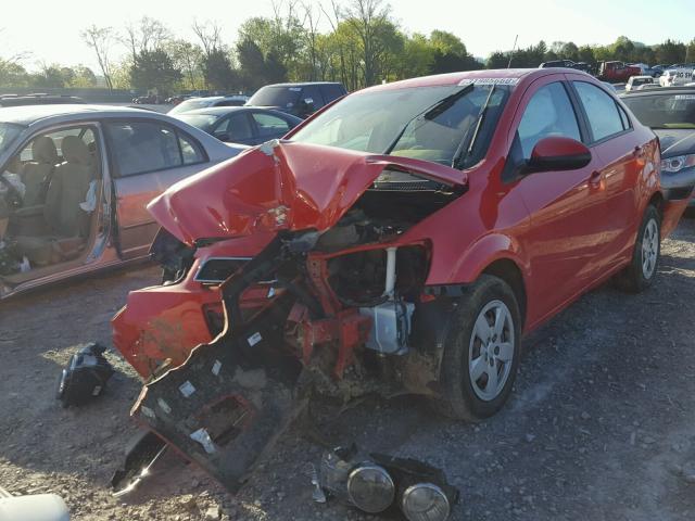 1G1JA5SH6G4134704 - 2016 CHEVROLET SONIC LS RED photo 2