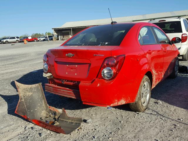 1G1JA5SH6G4134704 - 2016 CHEVROLET SONIC LS RED photo 4