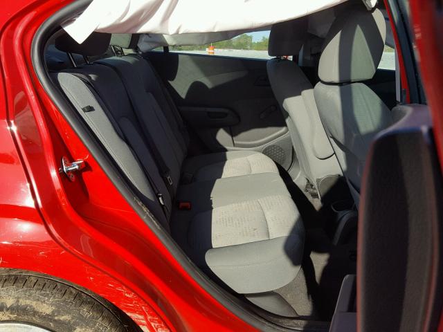 1G1JA5SH6G4134704 - 2016 CHEVROLET SONIC LS RED photo 6