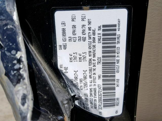 3D7KU28663G721477 - 2003 DODGE RAM 2500 S Սև լուսանկար 10