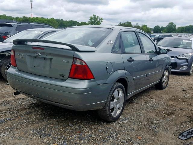 1FAHP34N66W173233 - 2006 FORD FOCUS ZX4 GREEN photo 4