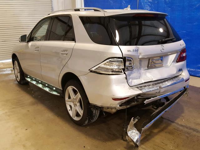 4JGDA5HB6FA463406 - 2015 MERCEDES-BENZ ML 350 4MA SILVER photo 3