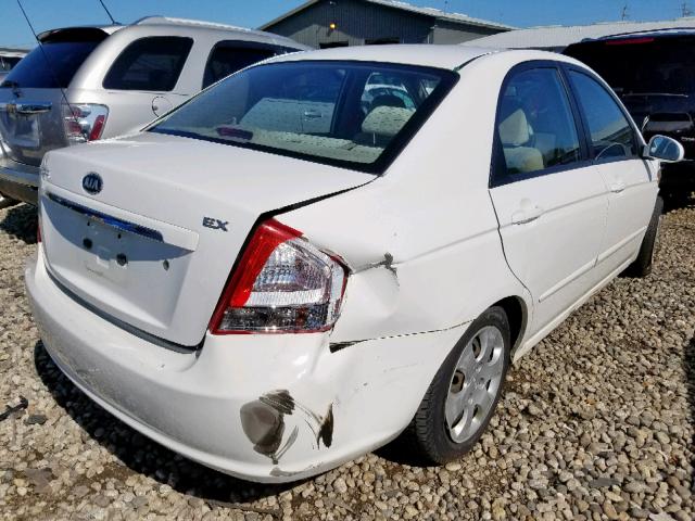 KNAFE221195610497 - 2009 KIA SPECTRA EX WHITE photo 4