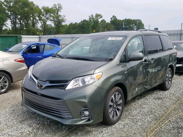 5TDDZ3DC9LS230179 - 2020 TOYOTA SIENNA LIM GREEN photo 2