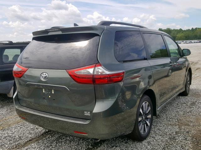 5TDDZ3DC9LS230179 - 2020 TOYOTA SIENNA LIM GREEN photo 4