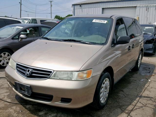 5FNRL18524B083488 - 2004 HONDA ODYSSEY LX GOLD photo 2