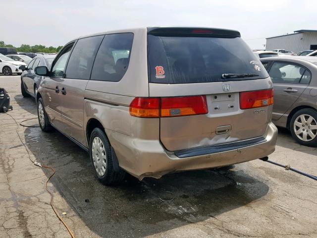 5FNRL18524B083488 - 2004 HONDA ODYSSEY LX GOLD photo 3