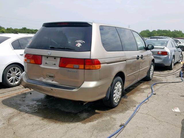 5FNRL18524B083488 - 2004 HONDA ODYSSEY LX GOLD photo 4