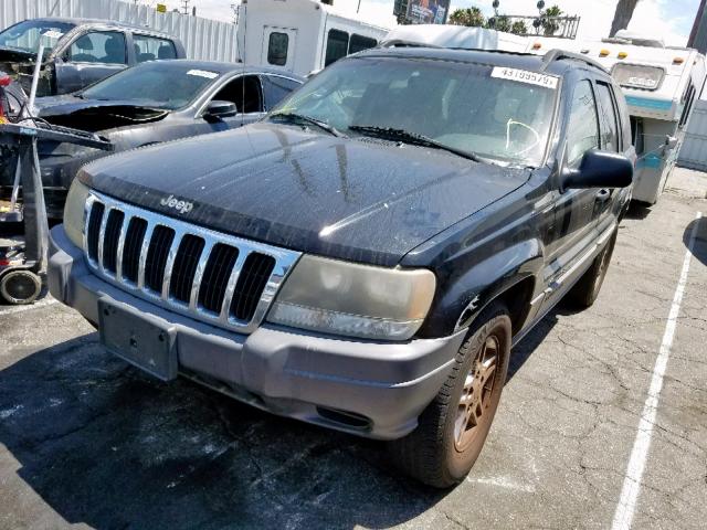 1J4GX48S92C227111 - 2002 JEEP GRAND CHER BLACK photo 2