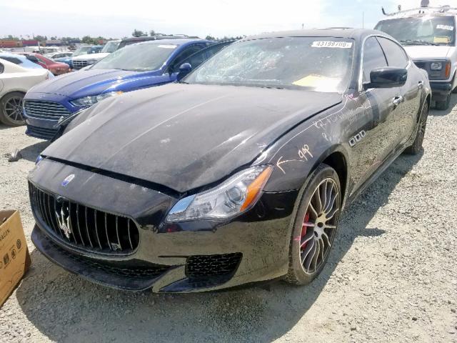 ZAM56PPA6F1135977 - 2015 MASERATI QUATTROPOR BLACK photo 2