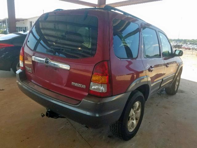 4F2YZ04103KM12150 - 2003 MAZDA TRIBUTE LX RED photo 4