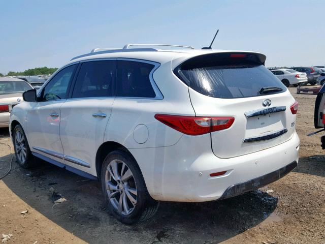 5N1AL0MMXDC307541 - 2013 INFINITI JX35 WHITE photo 3