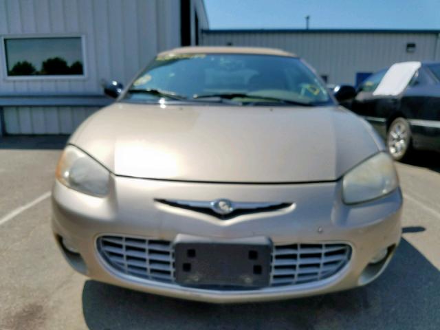 1C3EL55RX2N328361 - 2002 CHRYSLER SEBRING LX TAN photo 9