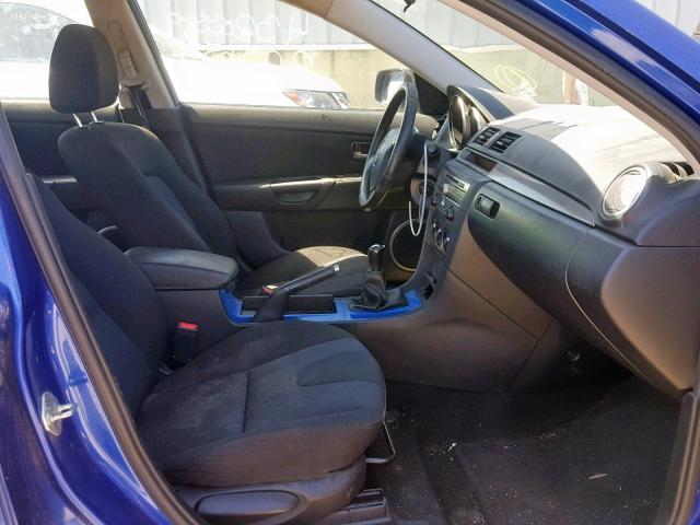 JM1BK123871699432 - 2007 MAZDA 3 S BLUE photo 5