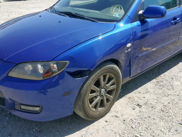 JM1BK123871699432 - 2007 MAZDA 3 S BLUE photo 9