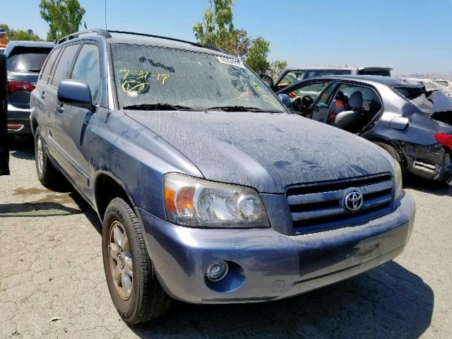 JTEGD21A450117539 - 2005 TOYOTA HIGHLANDER GRAY photo 1