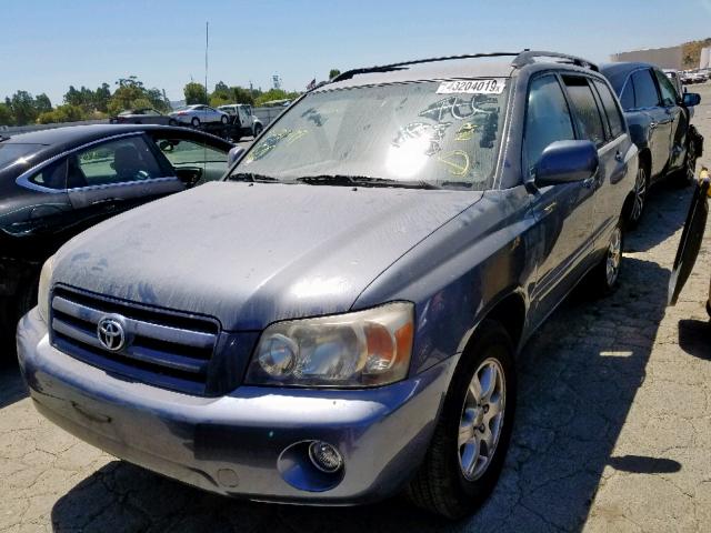 JTEGD21A450117539 - 2005 TOYOTA HIGHLANDER GRAY photo 2