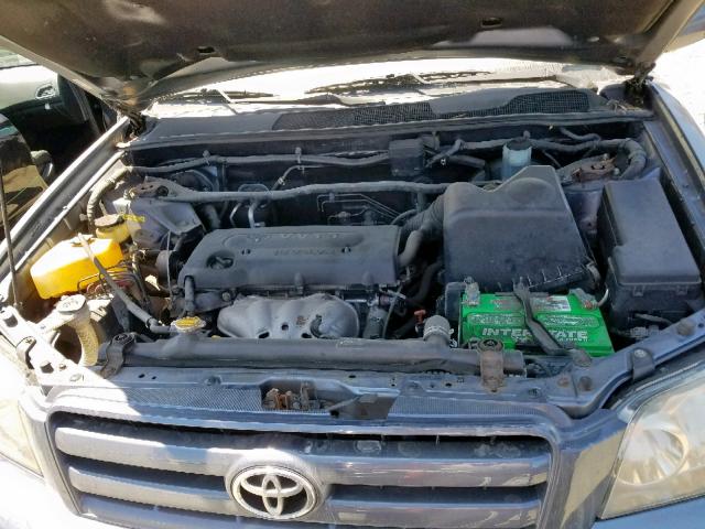 JTEGD21A450117539 - 2005 TOYOTA HIGHLANDER GRAY photo 7