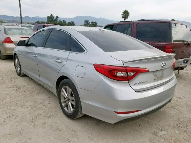 5NPE24AF2FH012883 - 2015 HYUNDAI SONATA SE SILVER photo 3