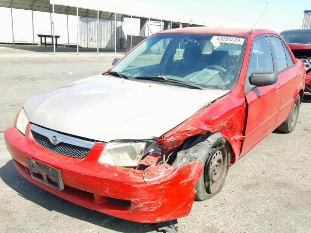 JM1BJ2223Y0289483 - 2000 MAZDA PROTEGE DX RED photo 2