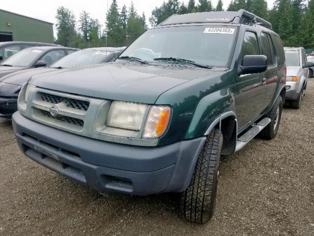 5N1ED28Y1YC523856 - 2000 NISSAN XTERRA XE GREEN photo 2