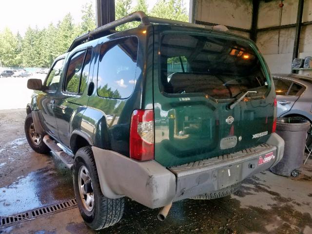 5N1ED28Y1YC523856 - 2000 NISSAN XTERRA XE GREEN photo 3