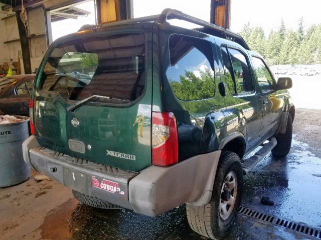 5N1ED28Y1YC523856 - 2000 NISSAN XTERRA XE GREEN photo 4