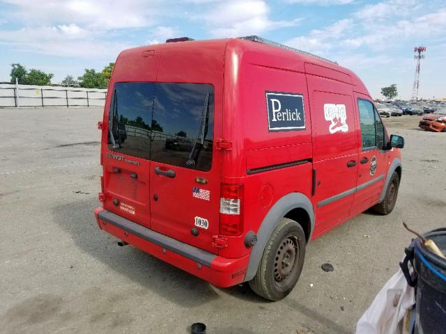 NM0LS7DN6AT021633 - 2010 FORD TRANSIT CO RED photo 4