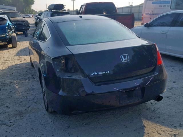 1HGCS12869A013232 - 2009 HONDA ACCORD EXL BLACK photo 3