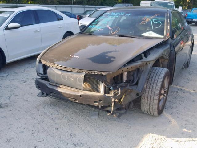 1HGCS12869A013232 - 2009 HONDA ACCORD EXL BLACK photo 9