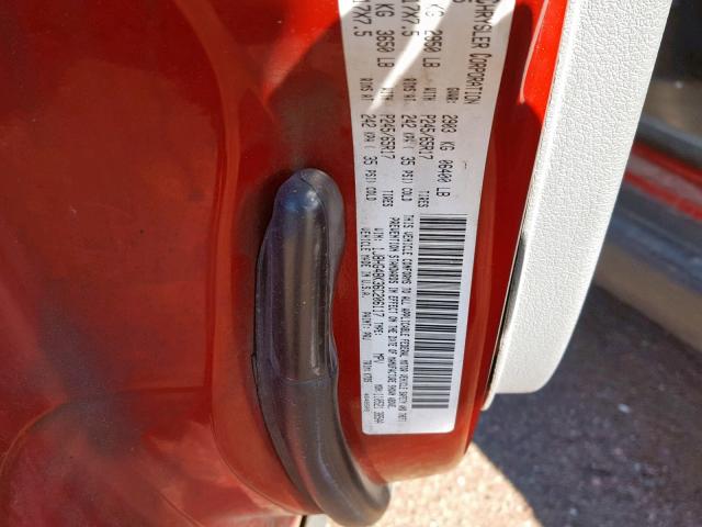 1J8HG48K36C206117 - 2006 JEEP COMMANDER RED photo 10