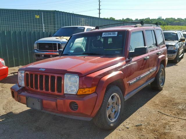 1J8HG48K36C206117 - 2006 JEEP COMMANDER RED photo 2