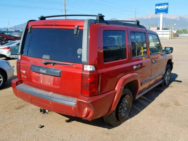 1J8HG48K36C206117 - 2006 JEEP COMMANDER RED photo 4