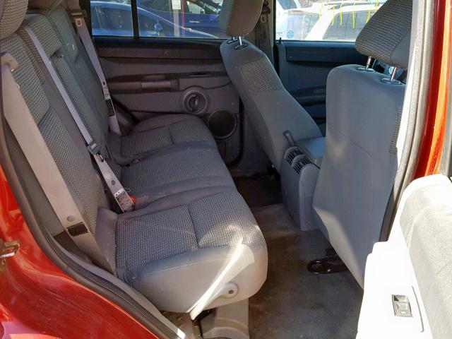 1J8HG48K36C206117 - 2006 JEEP COMMANDER RED photo 6