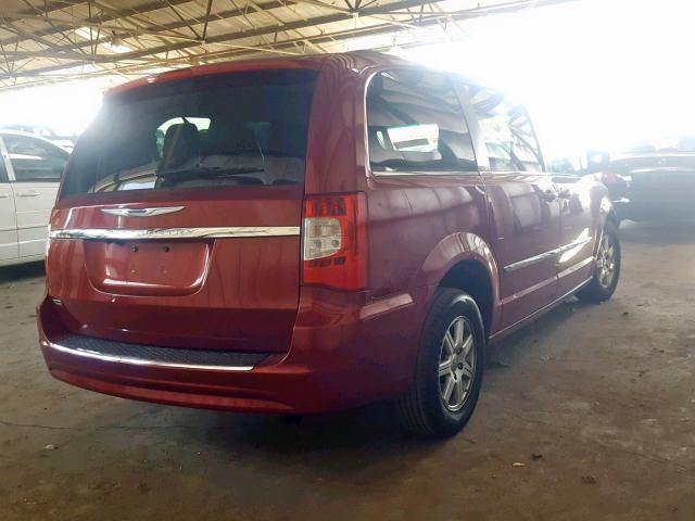 2C4RC1BG7CR291671 - 2012 CHRYSLER TOWN & COU BURGUNDY photo 4