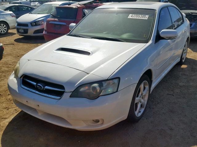 4S3BL676X54222459 - 2005 SUBARU LEGACY GT WHITE photo 2