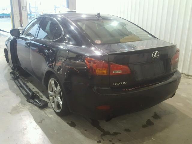 JTHBE262385017905 - 2008 LEXUS IS 350 BLACK photo 3