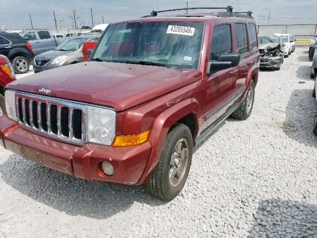 1J8HG48K48C100682 - 2008 JEEP COMMANDER BURGUNDY photo 2