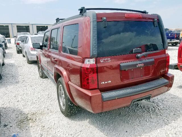 1J8HG48K48C100682 - 2008 JEEP COMMANDER BURGUNDY photo 3