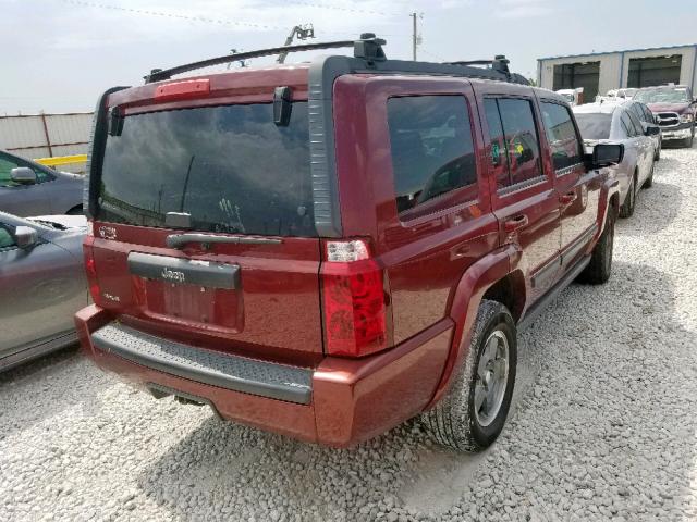1J8HG48K48C100682 - 2008 JEEP COMMANDER BURGUNDY photo 4