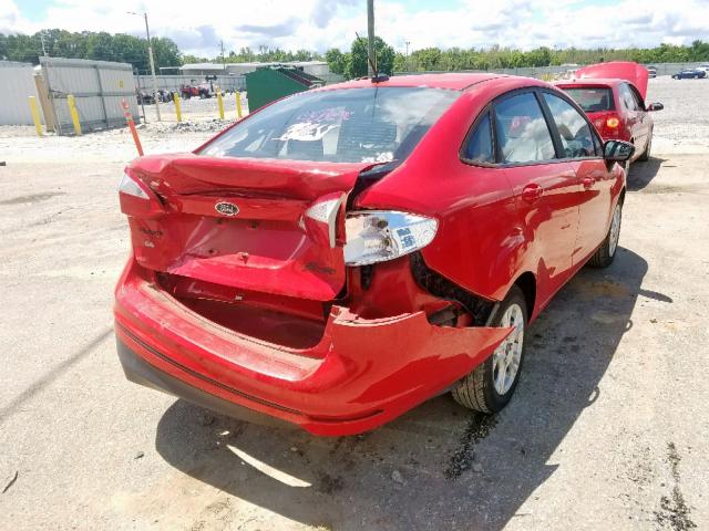 3FADP4BJXFM187768 - 2015 FORD FIESTA SE RED photo 4