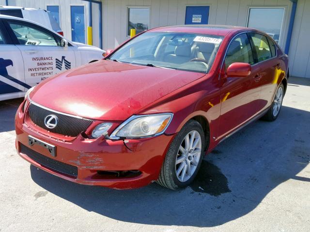 JTHBH96S165023909 - 2006 LEXUS GS 300 BURGUNDY photo 2