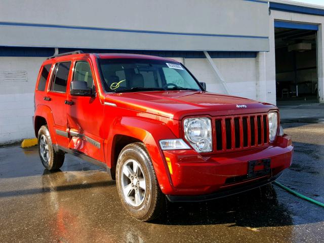 1J8GN28K18W152338 - 2008 JEEP LIBERTY SP RED photo 1