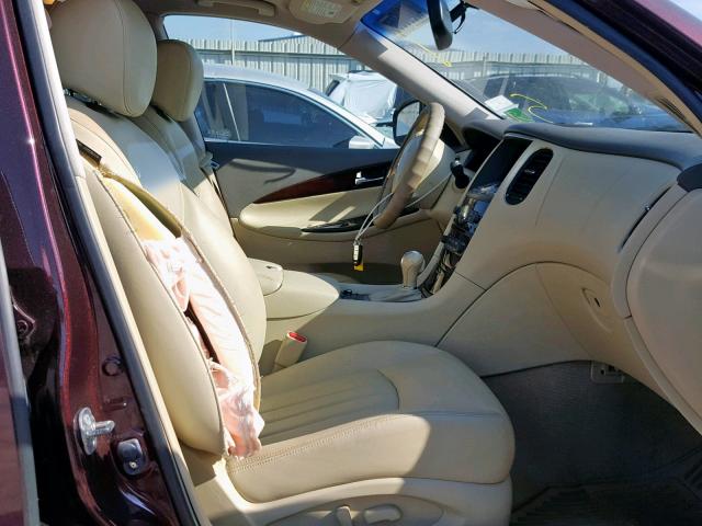 JN1AJ0HR3CM450097 - 2012 INFINITI EX35 BASE MAROON photo 5