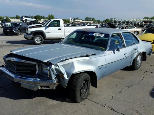 1C29Q6R464980 - 1976 CHEVROLET CHEVELLE BLUE photo 2