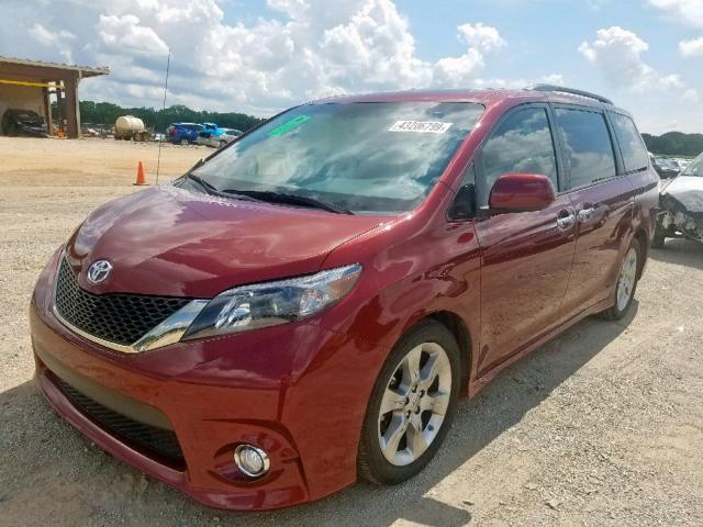 5TDXK3DC3DS374524 - 2013 TOYOTA SIENNA SPO RED photo 2